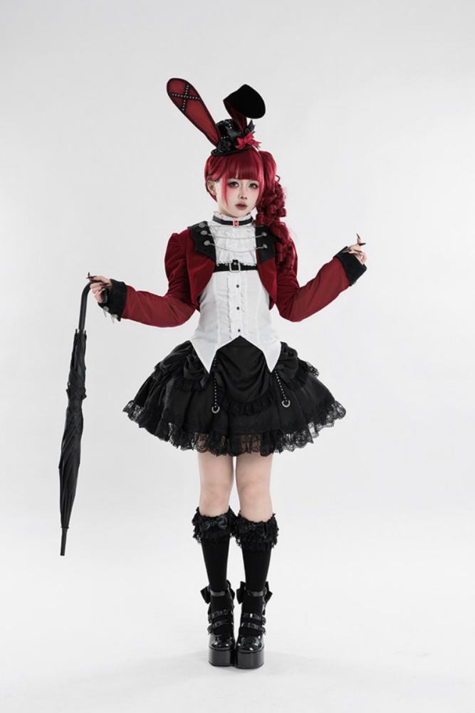 Tantuan Witch Night Gothic Lolita Blouse Skirt and Short Jacket