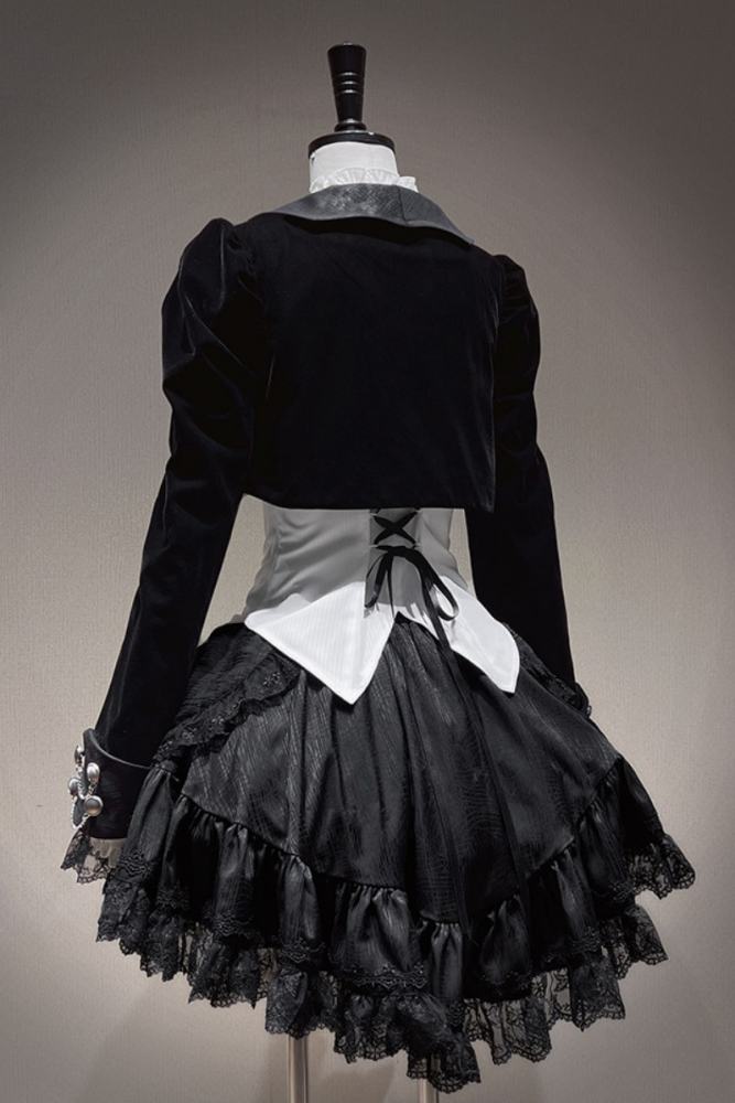 Tantuan Witch Night Gothic Lolita Blouse Skirt and Short Jacket