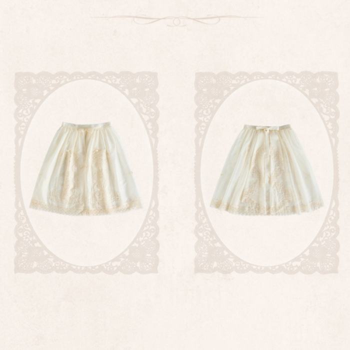 White Dove Courtyard Country Lolita JSK OP SK and Blouse