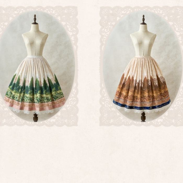 White Dove Courtyard Country Lolita JSK OP SK and Blouse
