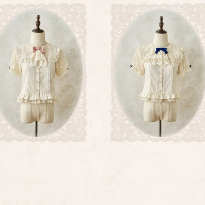 White Dove Courtyard Country Lolita JSK OP SK and Blouse