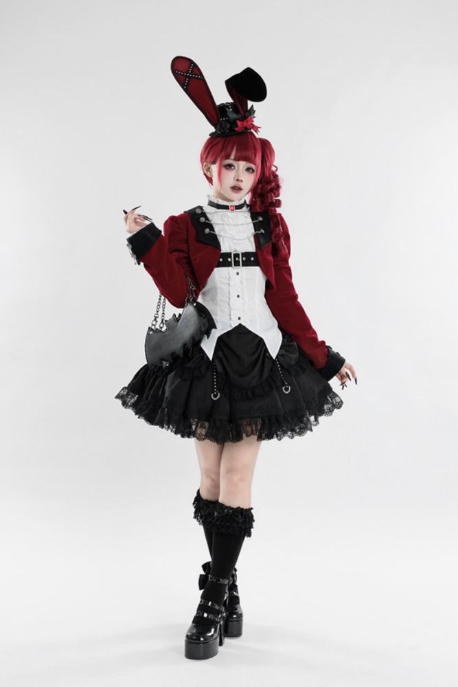 Tantuan Witch Night Gothic Lolita Blouse Skirt and Short Jacket