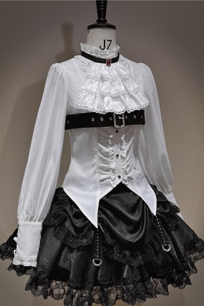 Tantuan Witch Night Gothic Lolita Blouse Skirt and Short Jacket