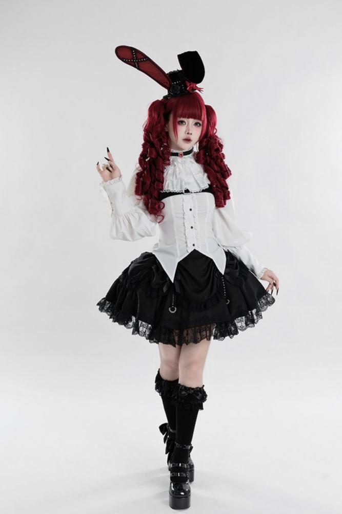 Tantuan Witch Night Gothic Lolita Blouse Skirt and Short Jacket