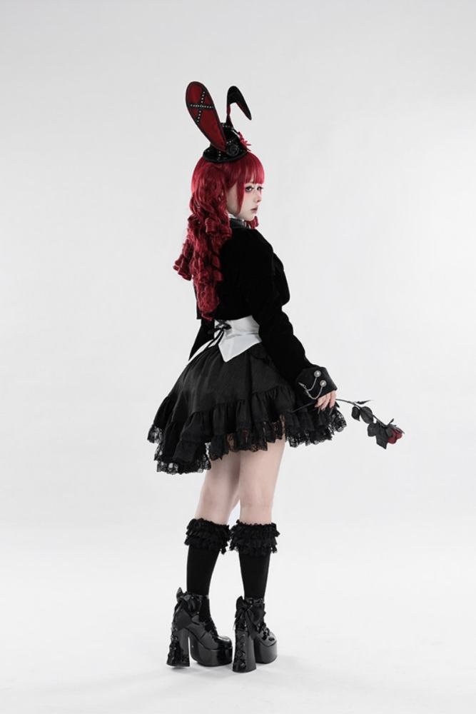 Tantuan Witch Night Gothic Lolita Blouse Skirt and Short Jacket