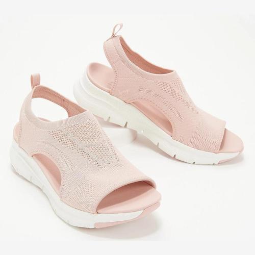 Hollow Out Open Toe Slip-On Sandals