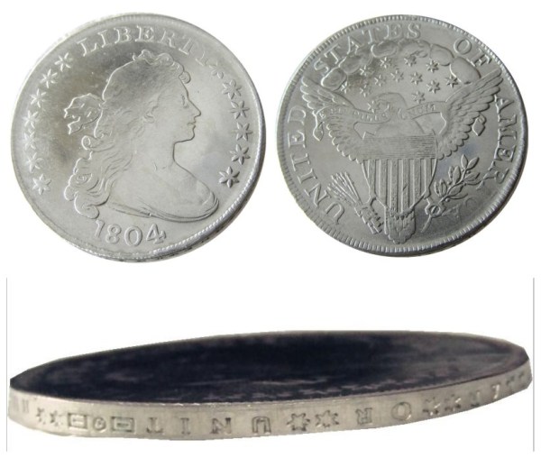 90% Silver US 1804 Draped Bust Dollar Copy Coin