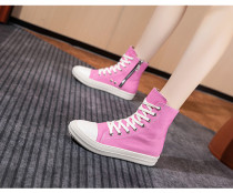 High-top canvas shoes trendy new thick-soled stitching trend casual sneakers