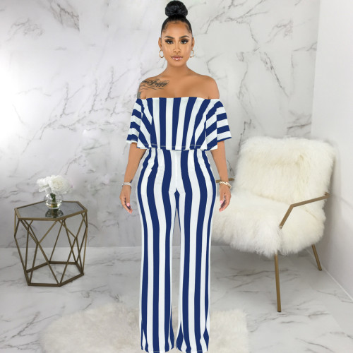 Sexy and fashionable word neck tube top jumpsuit