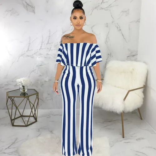 Sexy and fashionable word neck tube top jumpsuit