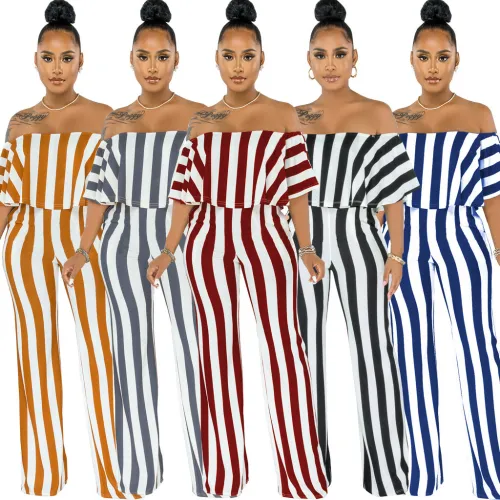 Sexy and fashionable word neck tube top jumpsuit