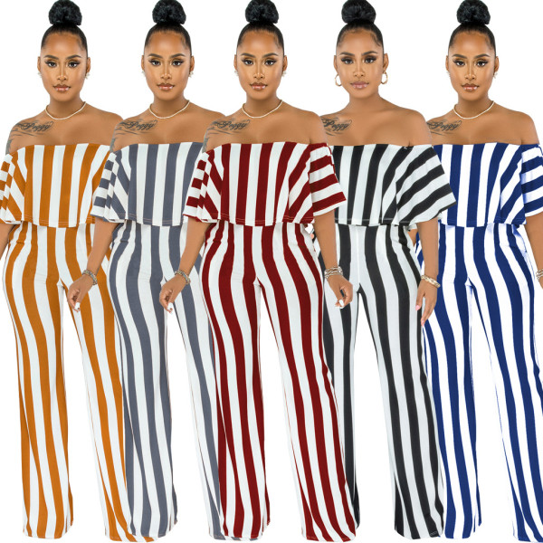 Sexy and fashionable word neck tube top jumpsuit