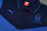 Italy POLO kit royal blue Short Sleeve Suit