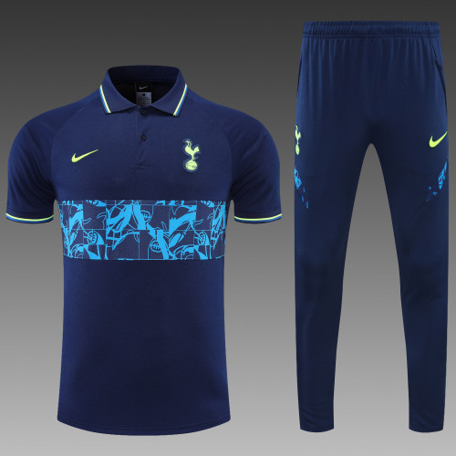 Tottenham Hotspur POLO kit royal blue Short Sleeve Suit