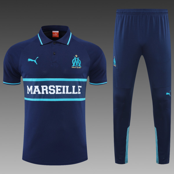 Marseille POLO Royal blue Short Sleeve Suit