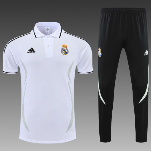 Real Madrid POLO kit white Short Sleeve Suit