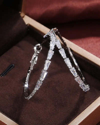 Trendy Simple Zircon Earrings