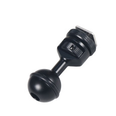 FEICHAO 1 Inch Ball Mount Head Adjustable Adapter with Cold Shoe Base for Underwater Camera Case Video Flash