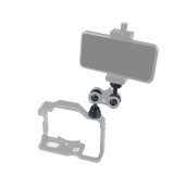 FEICHAO 1 Inch Ball Mount Head Adjustable Adapter with Cold Shoe Base for Underwater Camera Case Video Flash