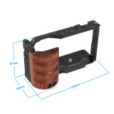 FEICHAO Camera Cage Wooden Handle with Quick Release Kit Compatible with Sony  ZV-E10 Camera