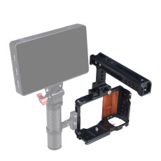 FEICHAO Camera Cage Wooden Handle with Quick Release Kit Compatible with Sony  ZV-E10 Camera