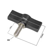 M6 *12 Bolt Hand Tighten Screw Aluminum Alloy T Wrench Handle Adjustable Screw Adapter Camera Photography Tool Accessories