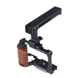 FEICHAO Camera Cage Wooden Handle with Quick Release Kit Compatible with Sony  ZV-E10 Camera