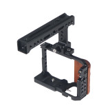FEICHAO Camera Cage Wooden Handle with Quick Release Kit Compatible with Sony  ZV-E10 Camera