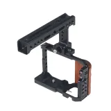 FEICHAO Camera Cage Wooden Handle with Quick Release Kit Compatible with Sony  ZV-E10 Camera