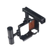 FEICHAO Camera Cage Wooden Handle with Quick Release Kit Compatible with Sony  ZV-E10 Camera