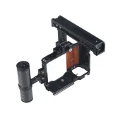 FEICHAO Camera Cage Wooden Handle with Quick Release Kit Compatible with Sony  ZV-E10 Camera