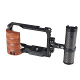 FEICHAO Camera Cage Wooden Handle with Quick Release Kit Compatible with Sony  ZV-E10 Camera