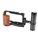FEICHAO Camera Cage Wooden Handle with Quick Release Kit Compatible with Sony  ZV-E10 Camera