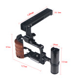 FEICHAO Camera Cage Wooden Handle with Quick Release Kit Compatible with Sony  ZV-E10 Camera
