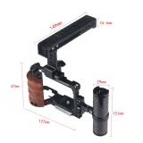 FEICHAO Camera Cage Wooden Handle with Quick Release Kit Compatible with Sony  ZV-E10 Camera