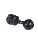 FEICHAO 1 Inch Ball Mount Head Adjustable Adapter with Cold Shoe Base for Underwater Camera Case Video Flash