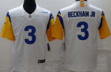 Men's Los Angeles Rams Beckham JR  #3 White NFL Jersey  公羊二代大人
