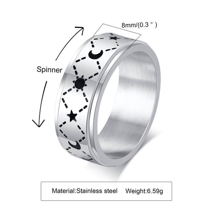 Wholesale Stainless Steel Spinner Ring Bands