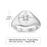 Wholesale Stainless Steel Women Rings CZ Inlaid