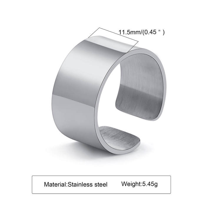 Wholesale Stainless Steel Open Band Rings