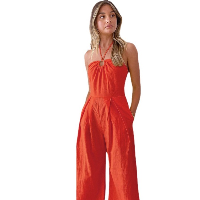 Fashion Women's Halter Neck Sexy Tube Top  Jumpsuits