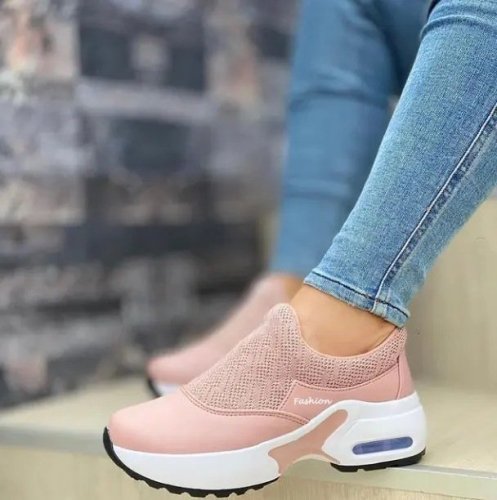 New Fashion Women Casual Shoes Platform Solid Casual Breathable Sneakers