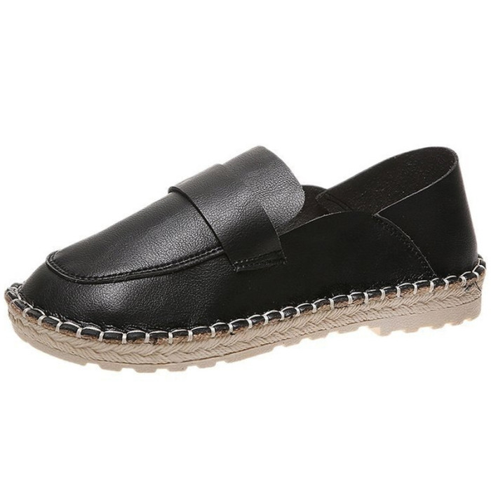 New Fashion Lazy Footwear Round Toe Sewing Solid  Flat & Loafers