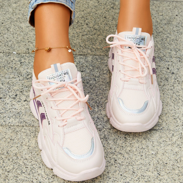 Summer New Fashion Flat Heel Platform Low Top Round Toe Sneakers