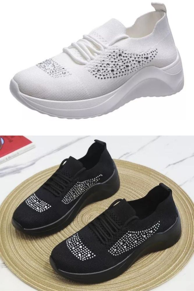White Sneakers Women Vulcanized Shoes Lace-up Rubber Flat Shoes