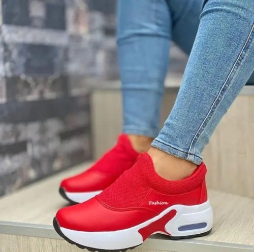 New Fashion Women Casual Shoes Platform Solid Casual Breathable Sneakers
