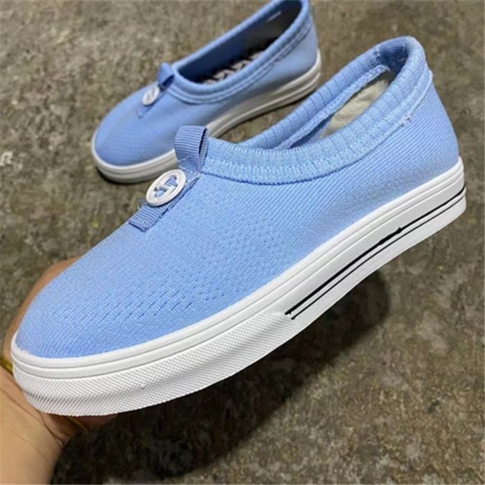 Spring and Autumn New Women's Sneakers Mesh Slip-on Flat Shoes