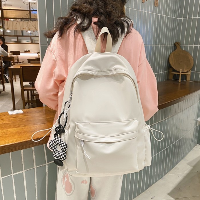 New Nylon Women Backpack Female Solid Color Leisure Bagpack Fashion Portable Travel Bag for