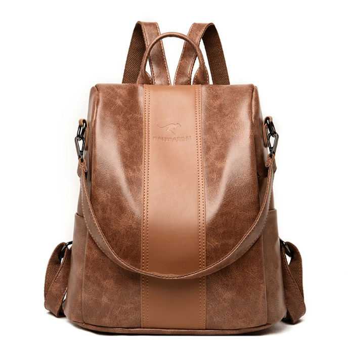 Women PU Leather School Bags Fashion Backpacks Lady Shoulder Bag Designer Rucksacks