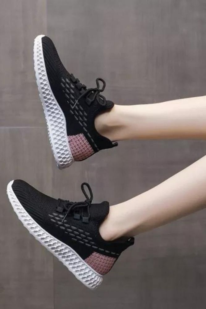 Knitted Female Shoes Sneakers Breathable Vulcanized Flat Women Shoes